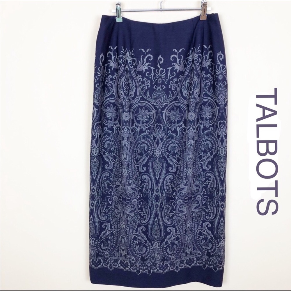 ⚡️NWOT⚡️ Regal Talbots Plum/Cream Maxi Skirt